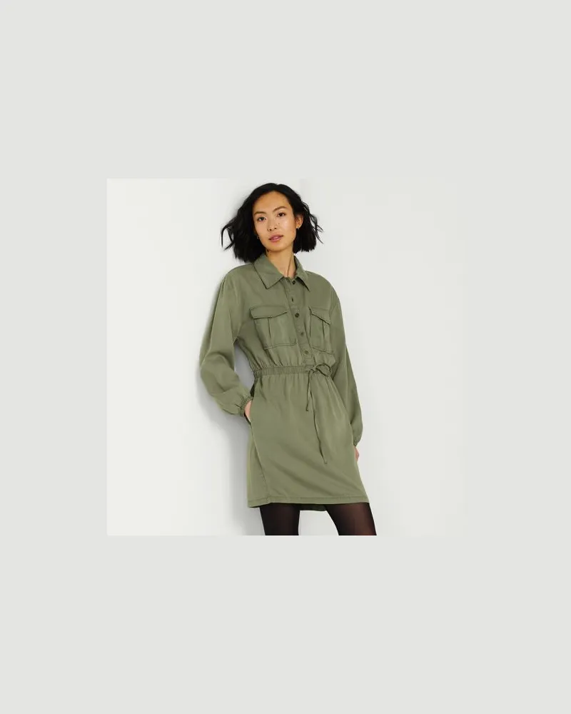 Lands' End Utility-Kleid, Damen, Größe regular, Grün, Baumwolle/Lyocell (Viskose), by Grün