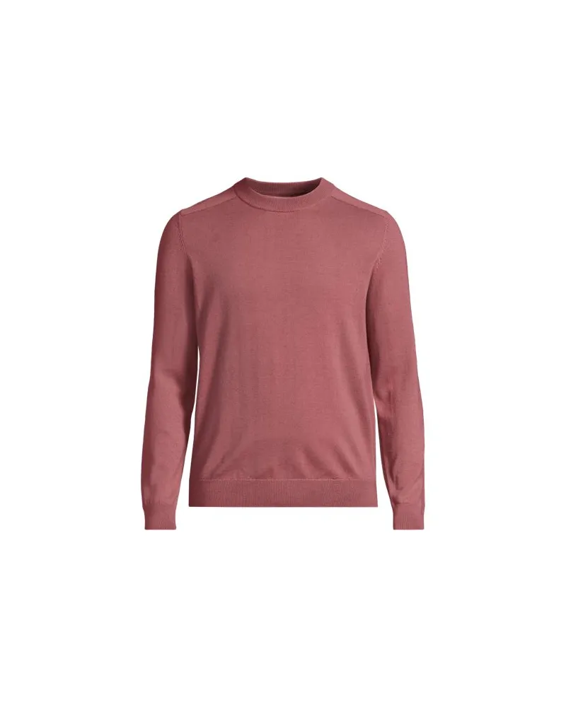 Lands' End Merino-Rundhalspullover, Herren, Größe:56-58 regular, Rot, by Rot
