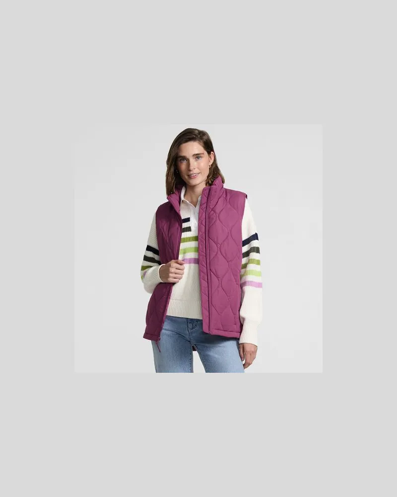 Lands' End Isolierte Steppweste FeatherFree, Damen, Größe plus, Rot, Polyester, by Rot