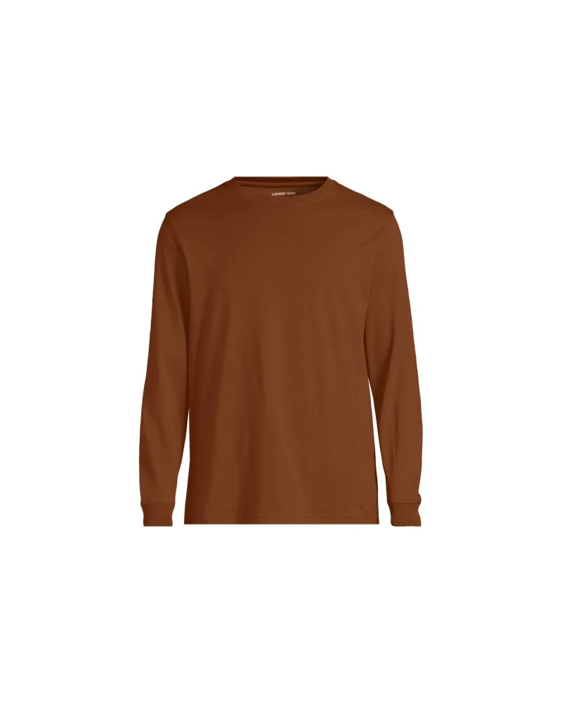 Lands' End Super-T Langarm-Shirt, Classic Fit, Herren, Größe:60 regular, Orange, Baumwolle, by Orange