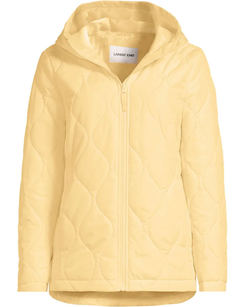 Lands' End Isolierte Steppjacke FeatherFree, Damen, Größe regular, Gelb, Polyester, by Gelb