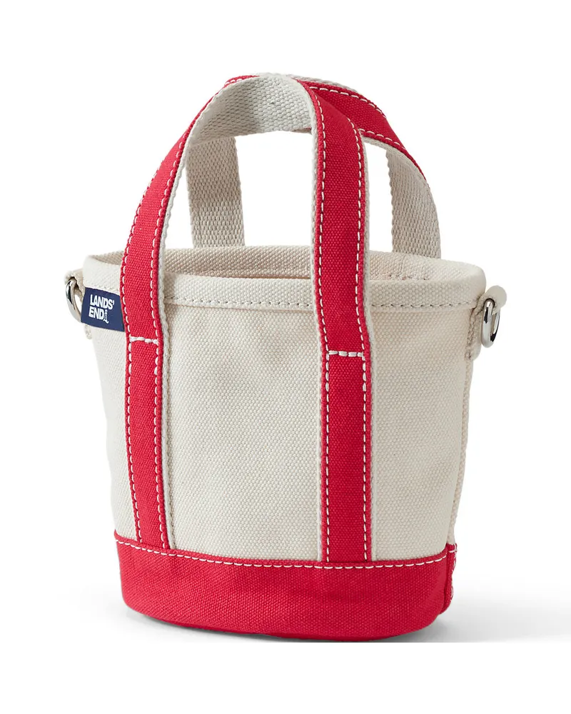 Lands' End Extrakleine offene Canvas-Tasche, Damen, Größe:null regular, Rot, Baumwolle, by Rot