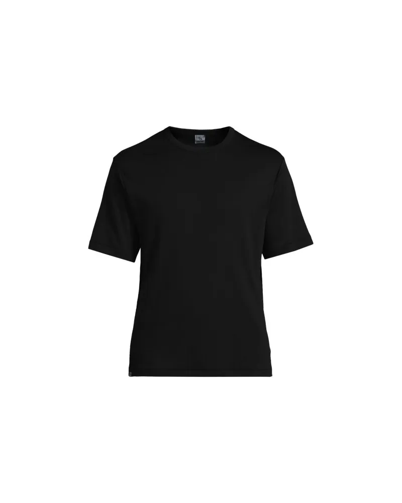 Lands' End Supima-Shirt '63 aus Interlock-Baumwolle, Herren, Größe regular, Schwarz, Baumwolle, by Schwarz