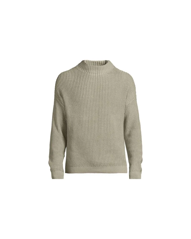 Lands' End Rippstrick-Pullover mit Stehkragen, Herren, Größe:56-58 regular, Sonstige, Baumwolle, by Sonstige