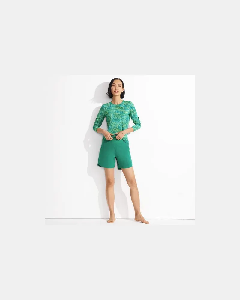 Lands' End Badeshorts, Damen, Größe regular, Grün, Nylon-Mischung, by Grün