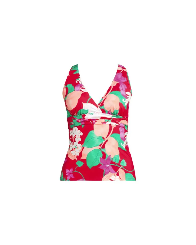 Lands' End Tankinitop mit V-Ausschnitt, Damen, Größe:32-34 regular, Pink, Nylon-Mischung, by Pink