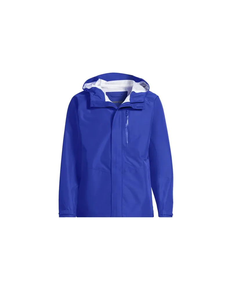 Lands' End Verstaubare wasserdichte Regenjacke, Herren, Größe:44-46 regular, Blau, Polyester, by Blau