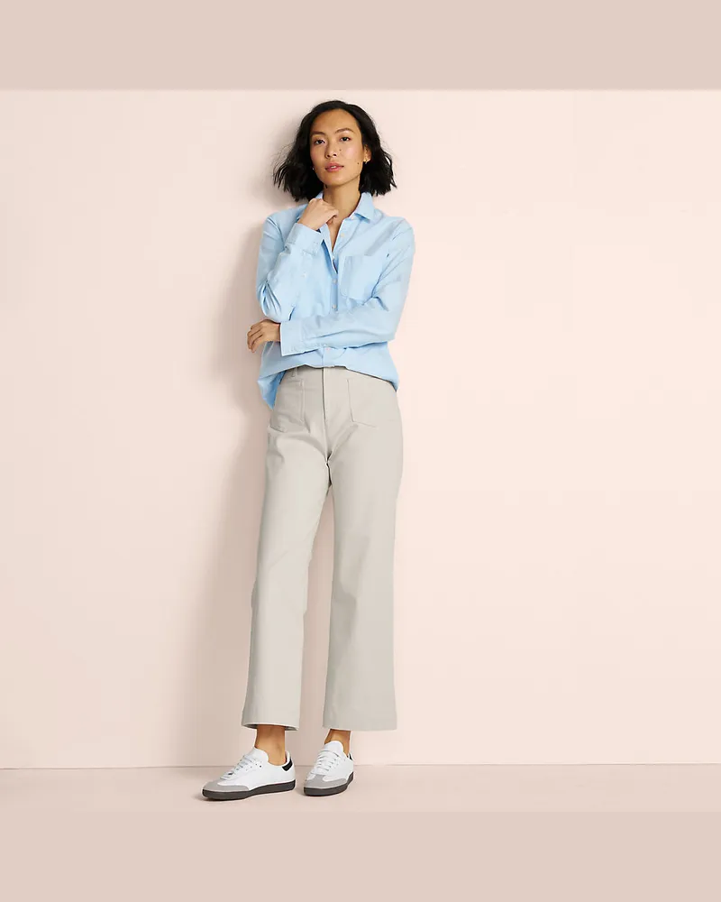 Lands' End Chino-Culotte, Damen, Größe regular, Beige, Elasthan/Baumwoll-Mischung, by Beige