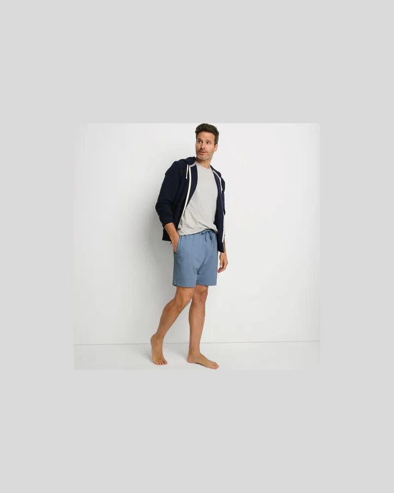 Lands' End Pyjama-Shorts aus Baumwoll-Jersey, Herren, Größe:60 regular, Blau, Baumwolle, by Blau