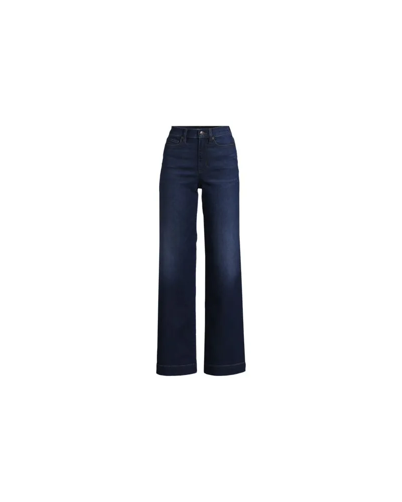 Lands' End Recover Jeans High Waist mit weitem Bein, Damen, Größe regular, Blau, by Blau