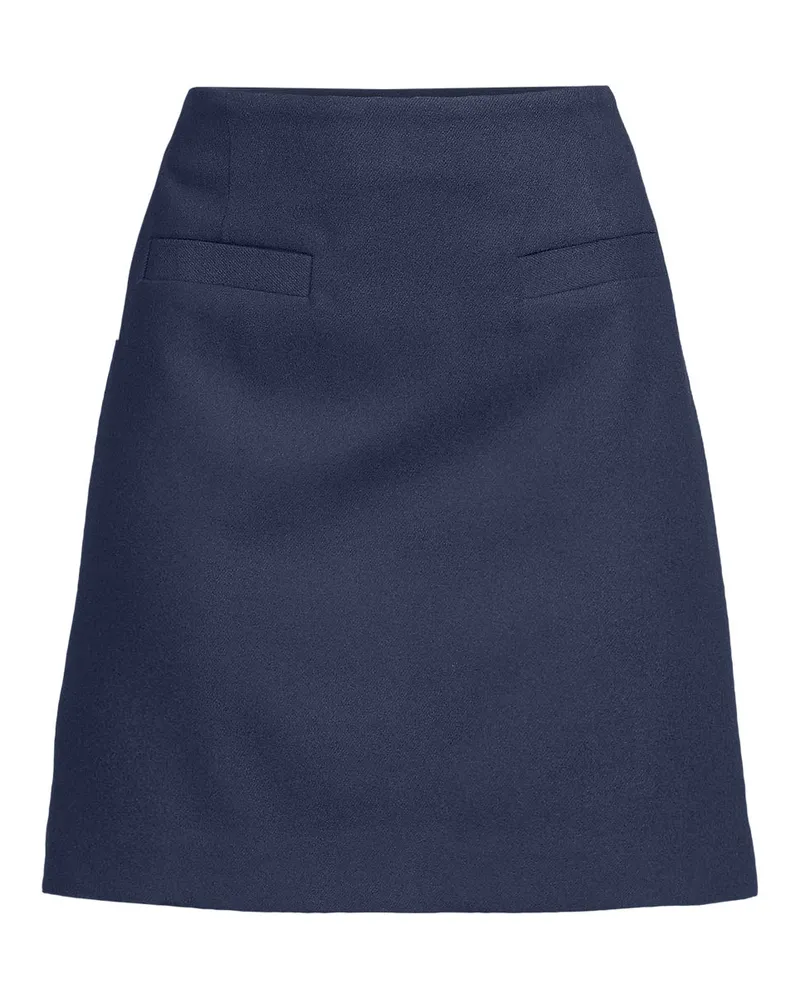 Lands' End Flanell-Minirock, Damen, Größe:34 regular, Blau, Elasthan/Viskose/Polyester-Mischung, by Blau