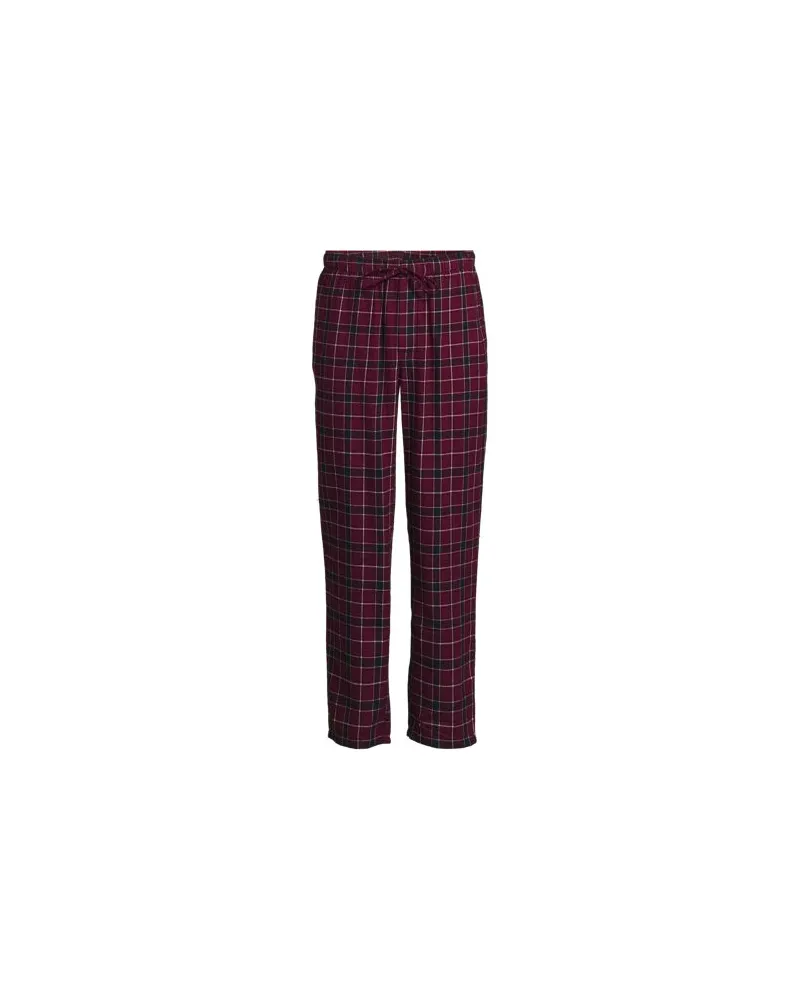 Lands' End Flanell-Pyjamahose, Herren, Größe regular, Rot, Baumwolle, by Rot