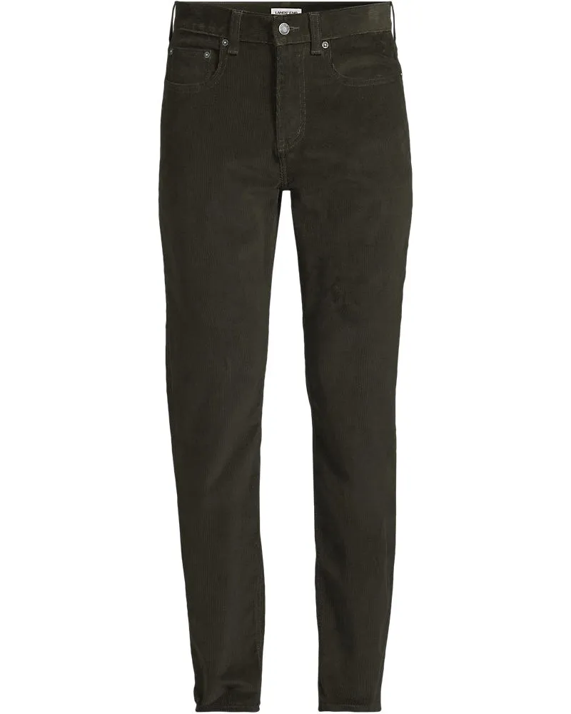 Lands' End Slim Fit Cordhose, Herren, Größe regular, Braun, Elasthan/Baumwoll-Mischung, by Braun
