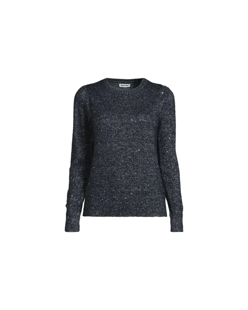 Lands' End Pullover mit Pailletten, Damen, Größe:32-34 petite, Blau, Polyacryl/Polyester-Mischung, by Blau