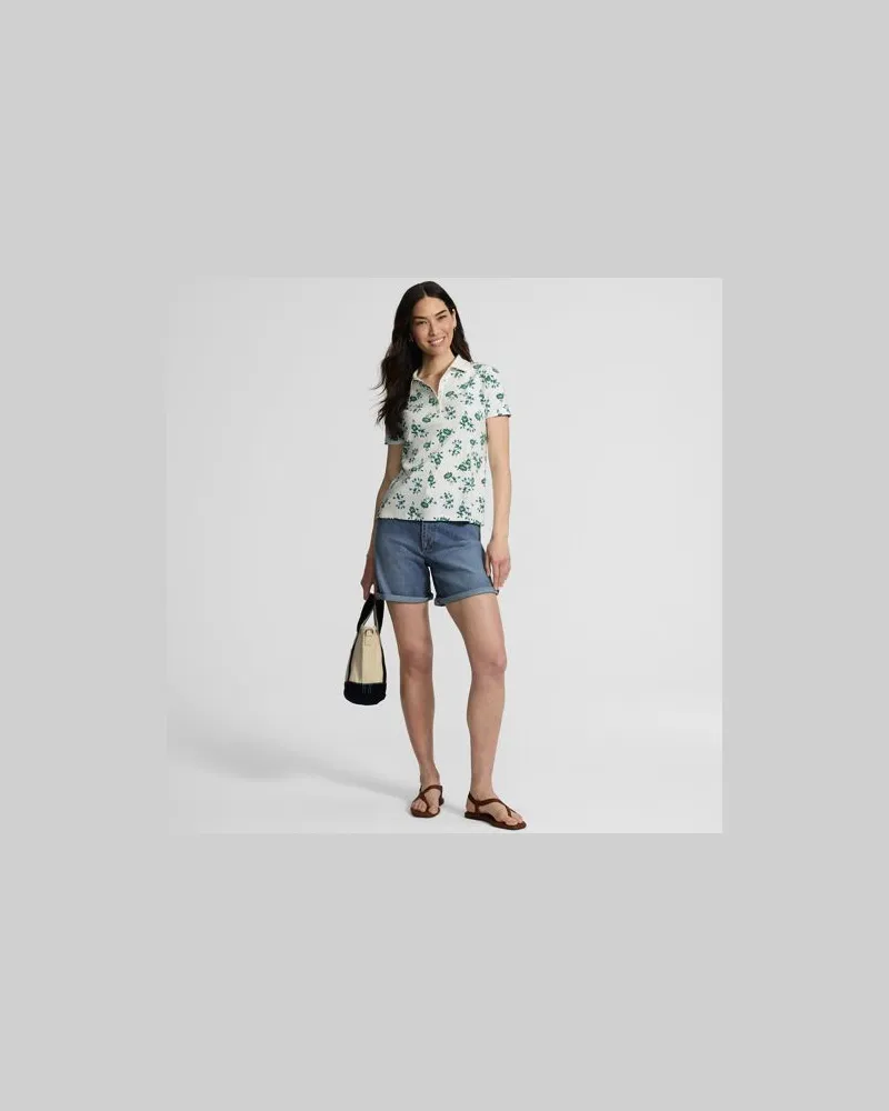 Lands' End Supima-Poloshirt, Damen, Größe petite, Weiß, Baumwolle, by Weiß