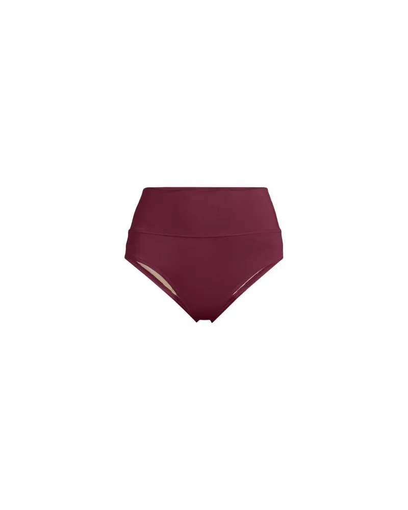 Lands' End Bikinihose zum Umschlagen, High Waist,, Damen, Größe plus, Rot, Elasthan/Nylon-Mischung, by Rot