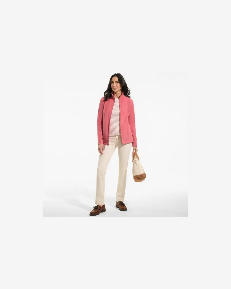 Lands' End Anyweather Fleece-Jacke, Damen, Größe regular, Rot, Polyester, by Rot