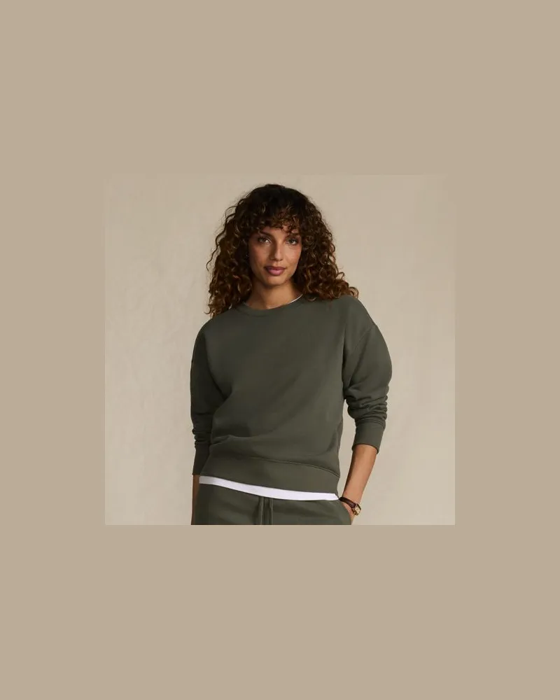 Lands' End Sweatshirt SERIOUS SWEATS, Damen, Größe regular, Grün, Elasthan/Baumwoll-Mischung/Polyester-Mischung, by Grün