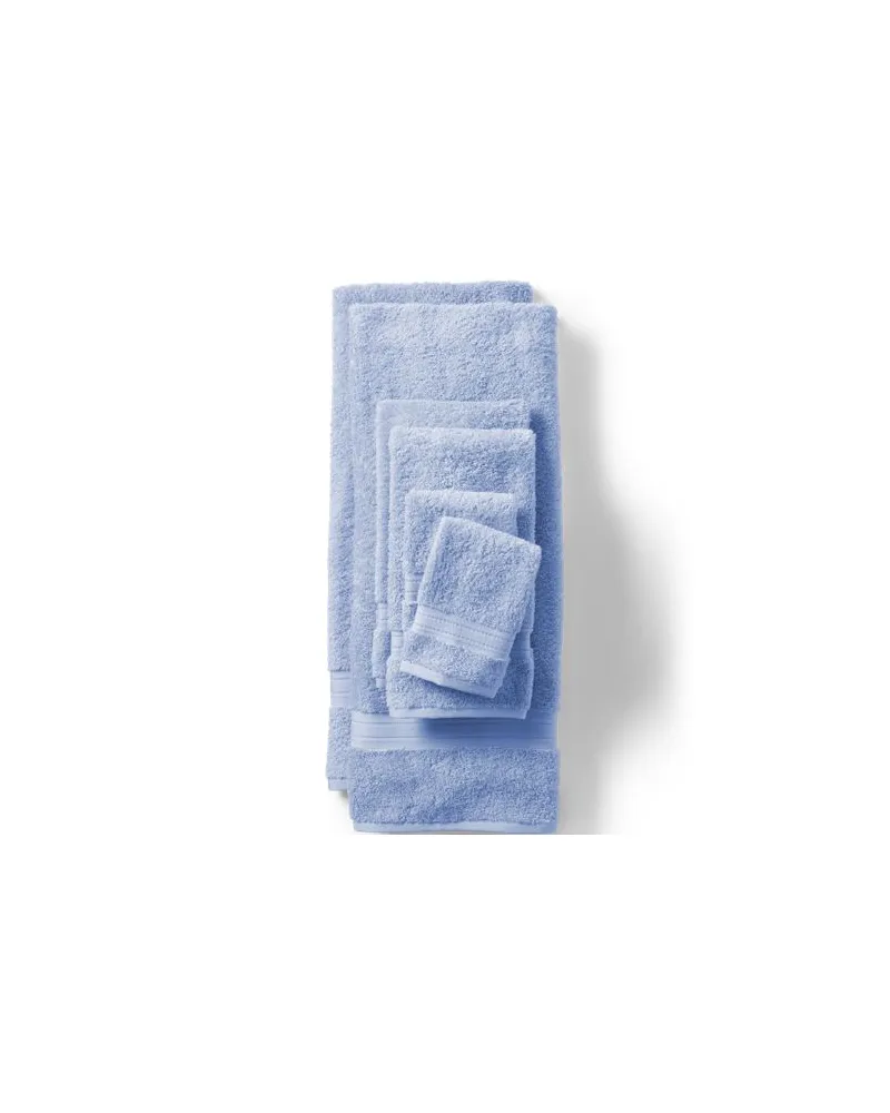 Lands' End Supima Handtuch-Set, Damen, Größe:null regular, Blau, Baumwolle, by Blau