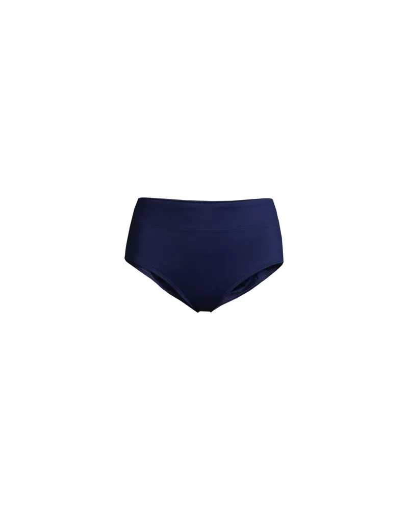 Lands' End Control-Bikinihose High Waist CHLORRESISTENT, Damen, Größe plus, Blau, Elasthan/Nylon-Mischung, by Blau