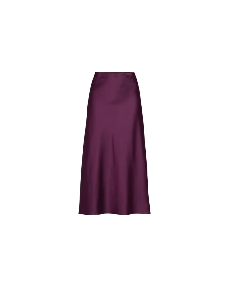 Lands' End Satin-Midirock, Damen, Größe regular, Rot, Polyester, by Rot