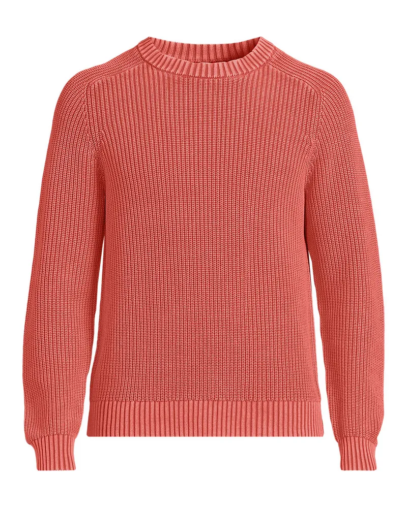 Lands' End DRIFTER Pullover im Shaker-Rippstrick, Herren, Größe regular, Lila, Baumwolle, by Lila