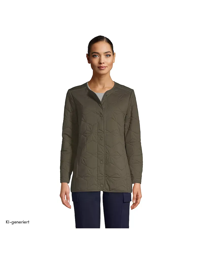 Lands' End PrimaLoft Steppjacke, Damen, Größe regular, Grün, Baumwoll-Mischung/Baumwolle Modal, by Grün