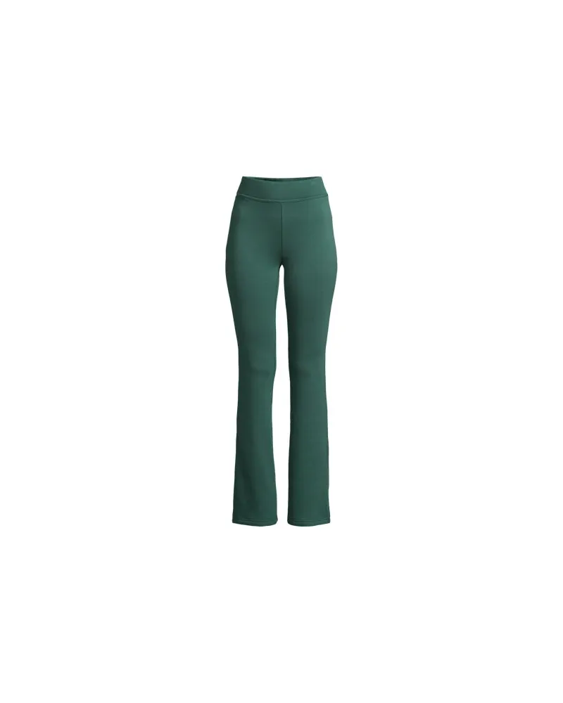 Lands' End Serious Sweats Bootcut-Hose, Damen, Größe regular, Grün, Elasthan/Baumwoll-Mischung/Polyester-Mischung, by Grün