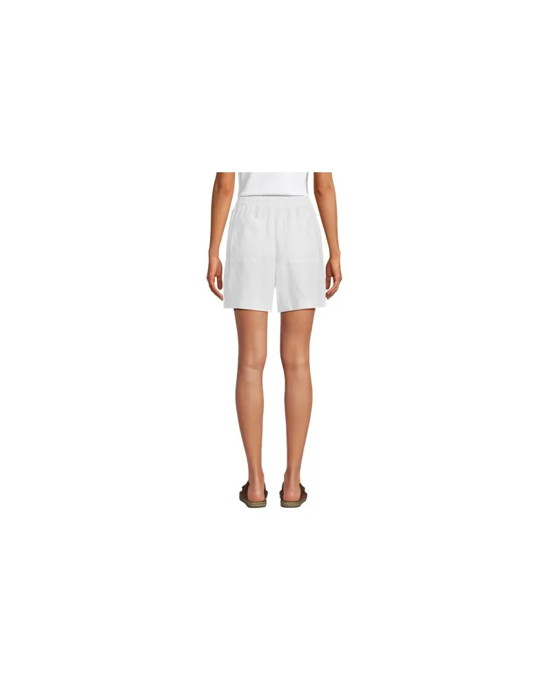 Lands' End Leinen-Schlupfshorts, Damen, Größe petite, Weiß, Leinen, by Weiß