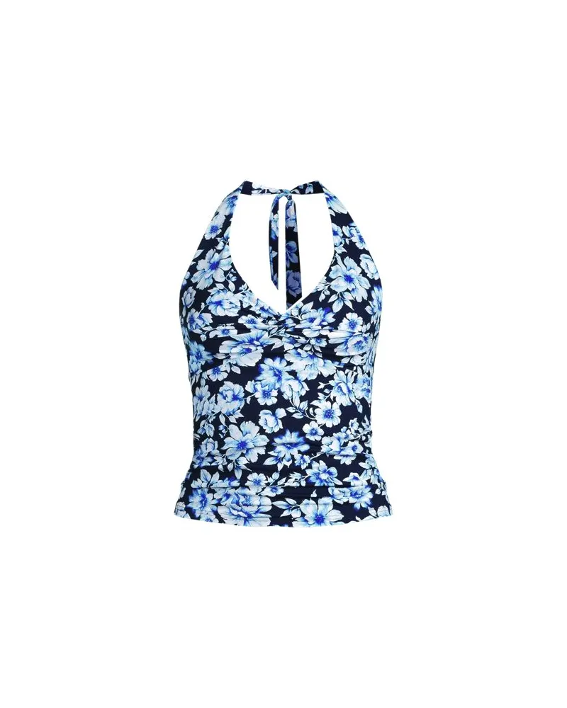 Lands' End Neckholder-Tankinitop, Damen, Größe:34 regular, Blau, Nylon-Mischung, by Blau