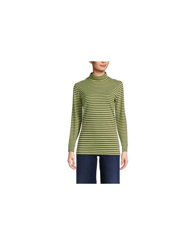 Lands' End Stehkragen-Shirt, Damen, Größe:32-34 petite, Grün, Baumwolle, by Grün
