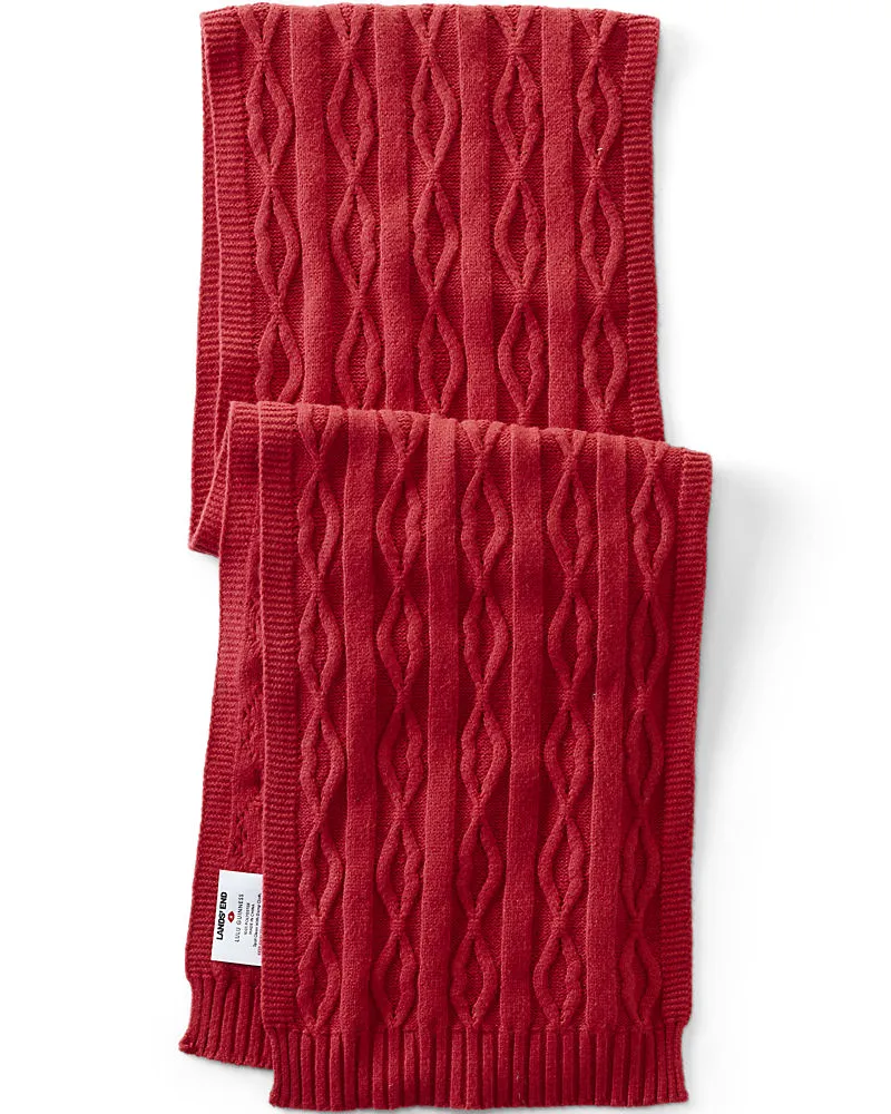 Lands' End x Lulu Guinness Lips Schal, Damen, Größe:null regular, Rot, Polyester, by Lands' End Rot