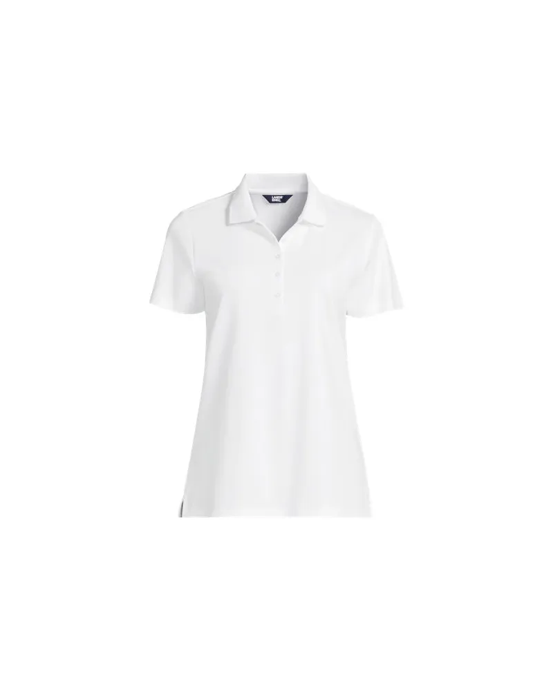Lands' End Supima® Polo-Shirt, Damen, Größe plus, Weiß, Baumwolle, by Weiß