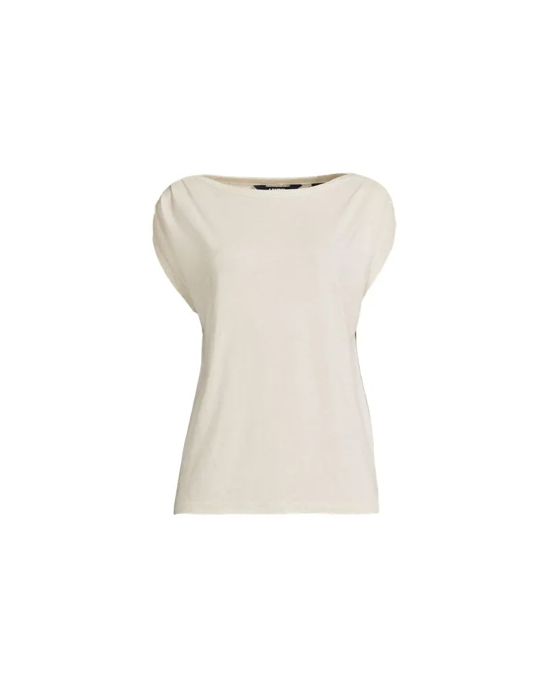 Lands' End Shirt aus Leinenmix mit U-Boot-Ausschnitt, Damen, Größe:44-46 regular, Beige, Leinen/Viskose, by Beige