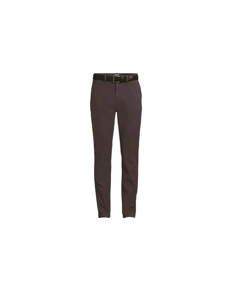Lands' End Straight Fit Chinos mit Textur, Herren, Größe regular, Braun, Baumwolle/Lyocell (Viskose)/Baumwoll-Mischung, by Braun