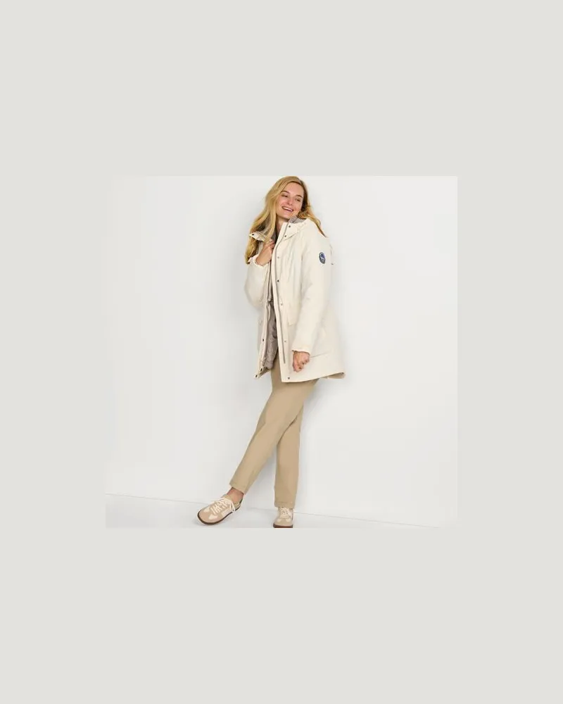 Lands' End Wasserdichter 3-in-1-Parka Squall, Damen, Größe regular, Weiß, Polyester/Nylon, by Weiß