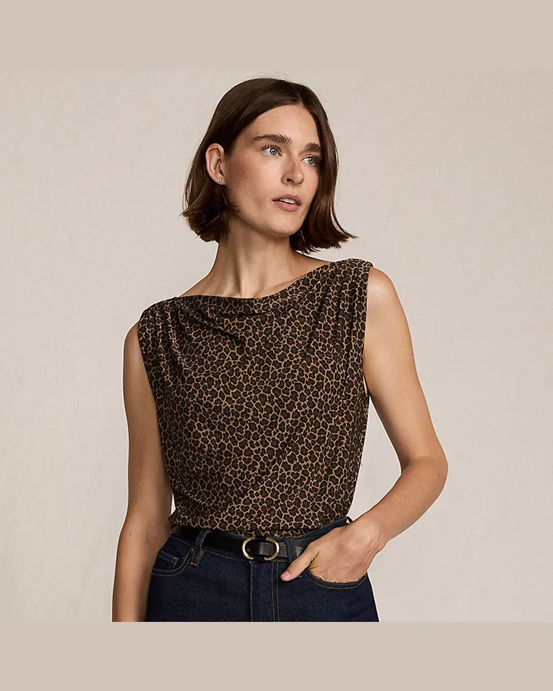 Lands' End Silk Knit Ärmelloses Top, Damen, Größe regular, Braun, Polyester-Mischung, by Braun