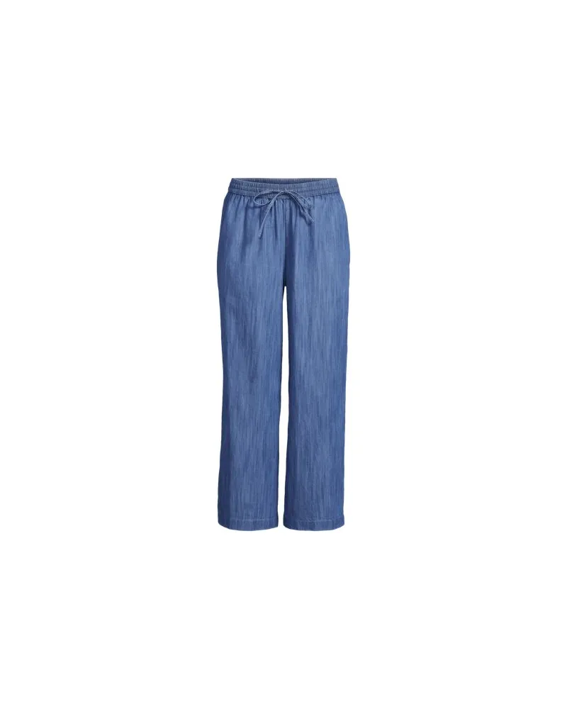 Lands' End 7/8-Schlupfhose aus Lyocell-Mix, Damen, Größe plus, Blau, Baumwolle/Lyocell (Viskose), by Blau