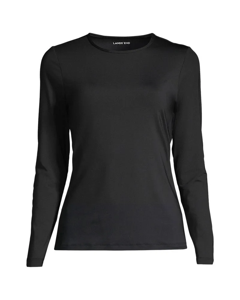 Lands' End Badeshirt, Damen, Größe plus, Schwarz, Nylon-Mischung, by Schwarz