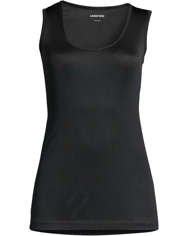 Lands' End Seidentop, Damen, Größe plus, Schwarz, Seide, by Schwarz