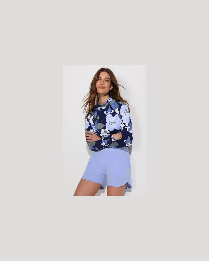 Lands' End Badeshorts, Damen, Größe regular, Blau, Nylon-Mischung, by Blau