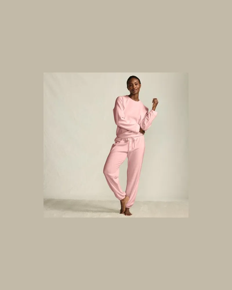 Lands' End Lounge-Set aus Samt, Damen, Größe:32-34 petite, Pink, Polyester/Polyester-Mischung, by Pink