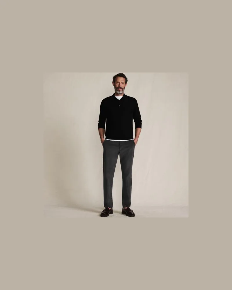 Lands' End Feincord-Hose im Chino-Schnitt, Herren, Größe regular, Grau, Baumwolle/Baumwoll-Mischung, by Grau