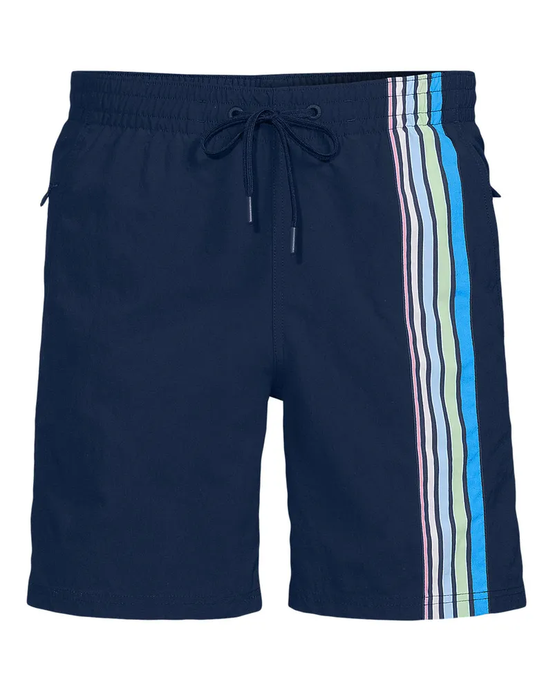 Lands' End Badeshorts mit Hydroliner, 18 cm, Herren, Größe regular, Blau, by Blau