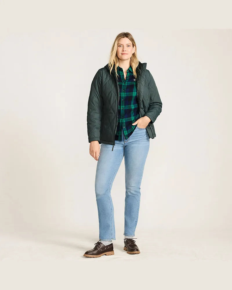 Lands' End Straight Fit Recover Jeans Mid Waist, Damen, Größe regular, Blau, Elasthan/Baumwoll-Mischung/Polyester-Mischung, by Blau