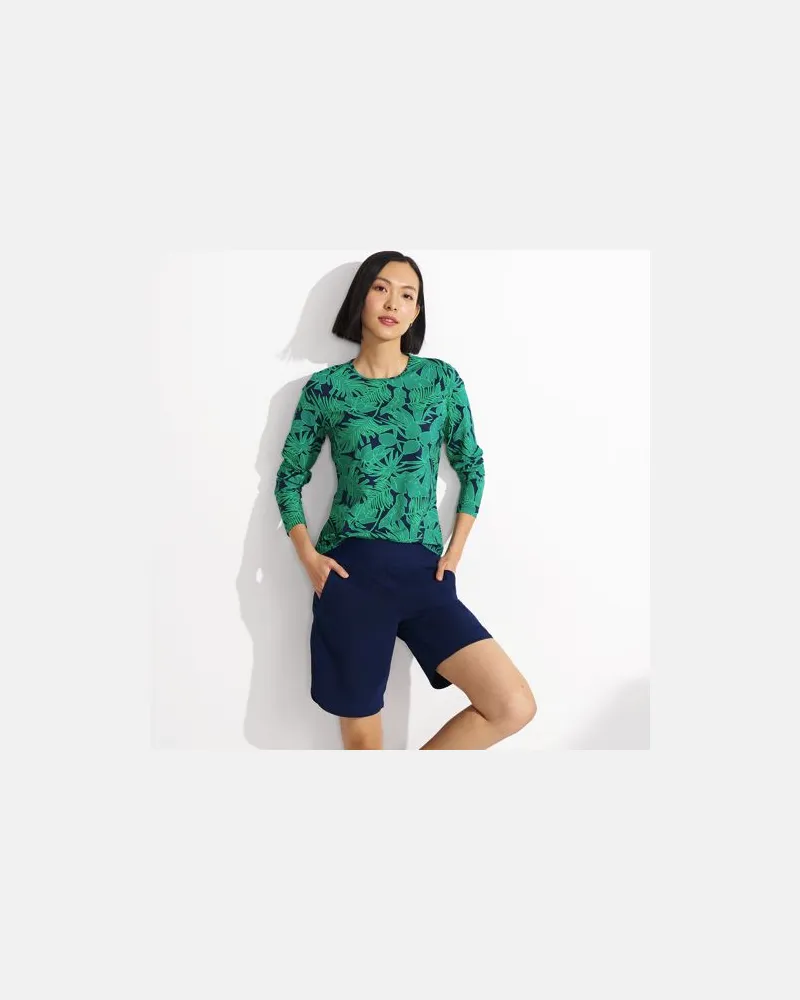 Lands' End Badeshorts 23 cm, Damen, Größe regular, Blau, Polyester-Mischung, by Blau