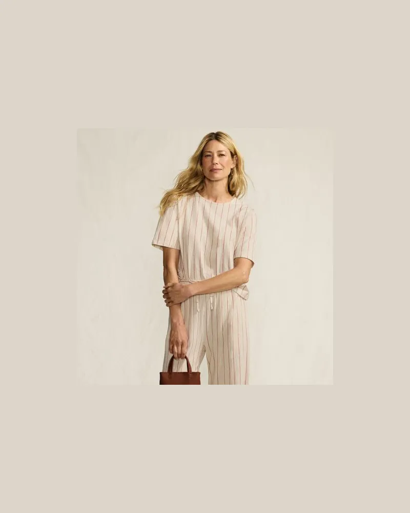 Lands' End Baumwoll/Leinenmix-Shirt, Damen, Größe:44-46 regular, Weiß, by Weiß