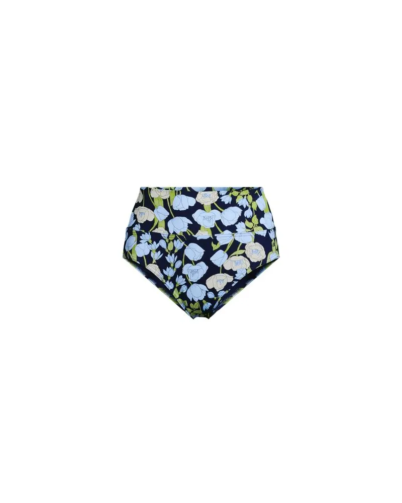 Lands' End Bikinihose zum Umschlagen, High Waist, Damen, Größe:34 regular, Blau, Nylon-Mischung, by Blau