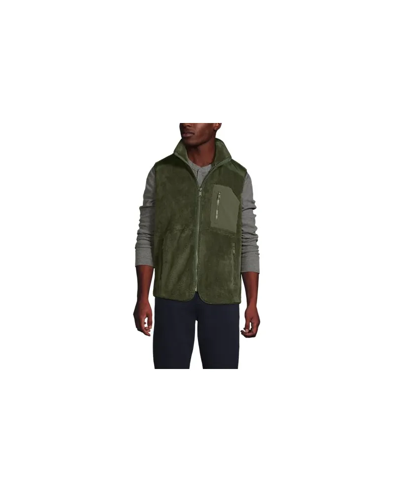 Lands' End Teddy-Weste, Herren, Größe:56-58 regular, Grün, Polyester, by Grün
