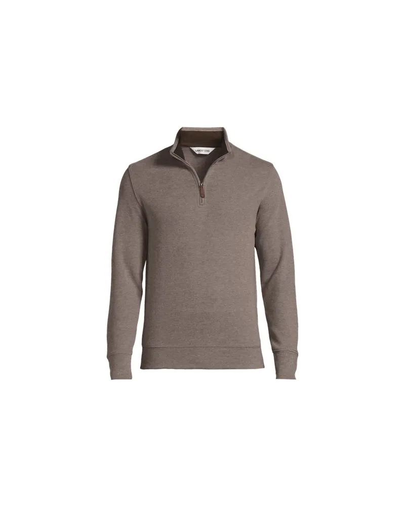 Lands' End Zipper-Pullover aus Bedford-Ripp, Herren, Größe:52-54 regular, Braun, Baumwolle, by Braun